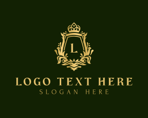 Victorian - Luxury Crown Shield Lettermark logo design