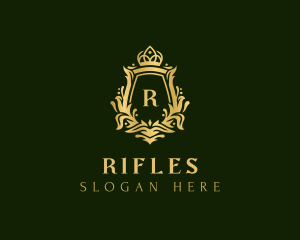 Luxury Crown Shield Lettermark logo design