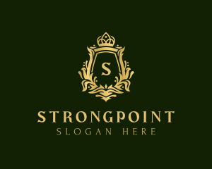 Luxury Crown Shield Lettermark logo design