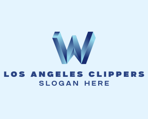 3D Generic Letter W Logo