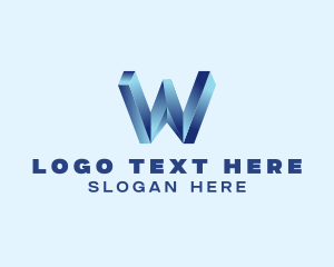 Application - 3D Generic Letter W logo design