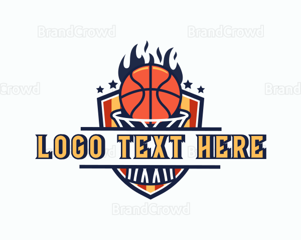 Basketball Net Shield Logo