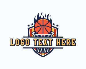 Basketball Ring - Basketball Net Shield logo design
