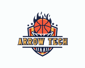 Basketball Tournament Shield logo design