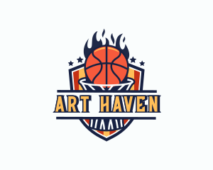 Basketball Tournament Shield logo design