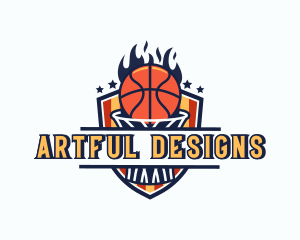 Basketball Tournament Shield logo design