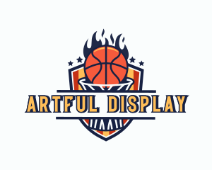 Basketball Tournament Shield logo design