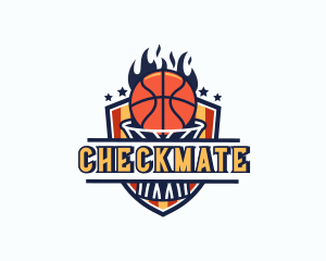 Basketball Tournament Shield logo design