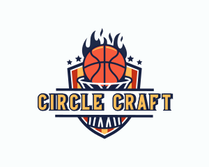 Basketball Tournament Shield logo design