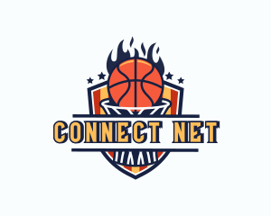 Basketball Net Shield logo design