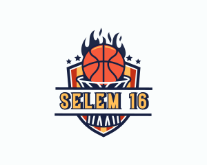 Basketball Ring - Basketball Net Shield logo design
