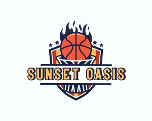 Basketball Tournament Shield logo design