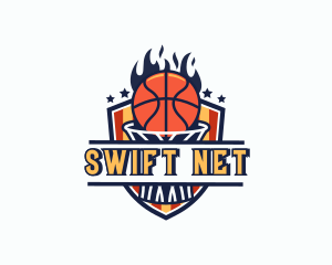 Basketball Net Shield logo design