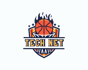 Net - Basketball Net Shield logo design