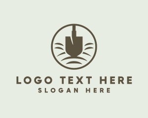 Ecological - Farm Soil Shovel logo design