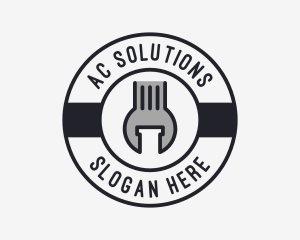 Mechanic Wrench Spanner Tool logo design