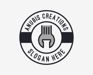 Mechanic Wrench Spanner Tool logo design