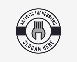 Mechanic Wrench Spanner Tool logo design