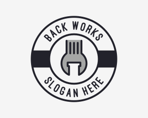 Mechanic Wrench Spanner Tool logo design