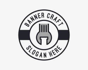 Mechanic Wrench Spanner Tool logo design