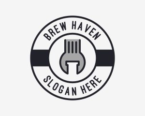 Mechanic Wrench Spanner Tool logo design