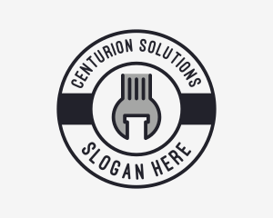 Mechanic Wrench Spanner Tool logo design