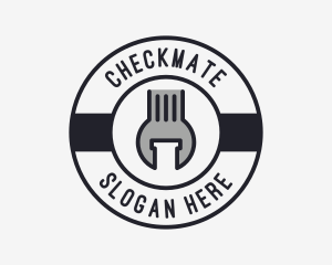 Mechanic Wrench Spanner Tool logo design