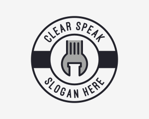 Mechanic Wrench Spanner Tool logo design