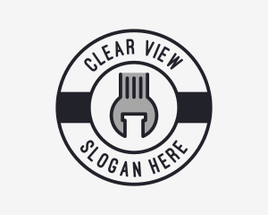 Mechanic Wrench Spanner Tool logo design