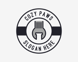 Mechanic Wrench Spanner Tool logo design