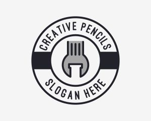 Mechanic Wrench Spanner Tool logo design