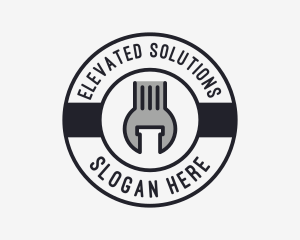 Mechanic Wrench Spanner Tool logo design