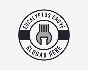 Mechanic Wrench Spanner Tool logo design