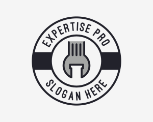 Mechanic Wrench Spanner Tool logo design