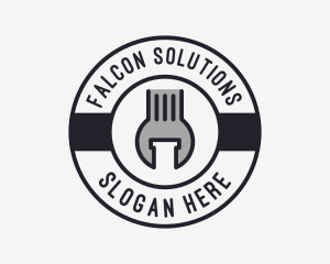 Mechanic Wrench Spanner Tool logo design