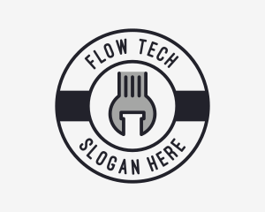 Mechanic Wrench Spanner Tool logo design