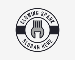 Mechanic Wrench Spanner Tool logo design