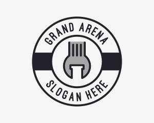 Mechanic Wrench Spanner Tool logo design