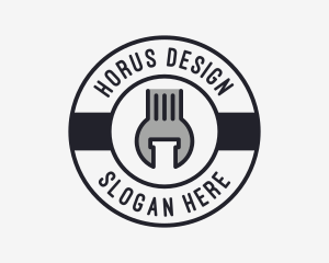 Mechanic Wrench Spanner Tool logo design