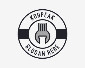 Mechanic Wrench Spanner Tool logo design