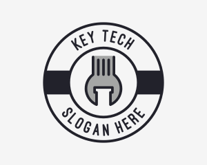 Mechanic Wrench Spanner Tool logo design