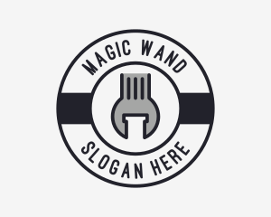 Mechanic Wrench Spanner Tool logo design