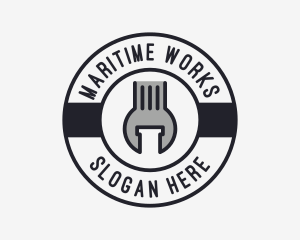 Mechanic Wrench Spanner Tool logo design