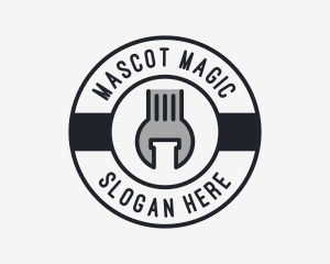 Mechanic Wrench Spanner Tool logo design