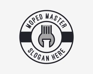 Mechanic Wrench Spanner Tool logo design