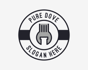 Mechanic Wrench Spanner Tool logo design