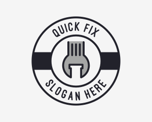 Mechanic Wrench Spanner Tool logo design