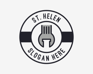 Mechanic Wrench Spanner Tool logo design