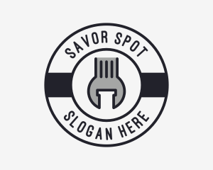 Mechanic Wrench Spanner Tool logo design