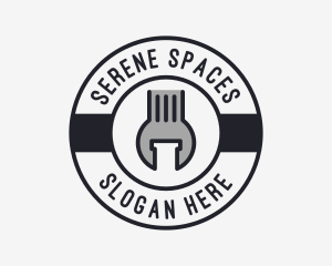 Mechanic Wrench Spanner Tool logo design